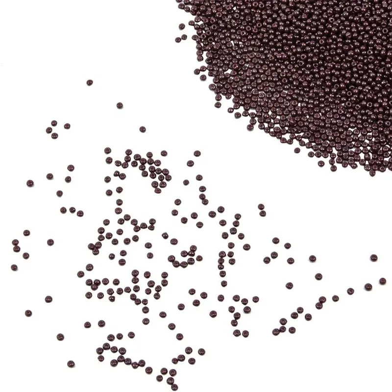 6000pcs 11/0 Glass Seed Beads 2mm Brown Seed Beads Round Pony Bead Waist Beads Mini Spacer Beads for Earring Bracelet Necklace