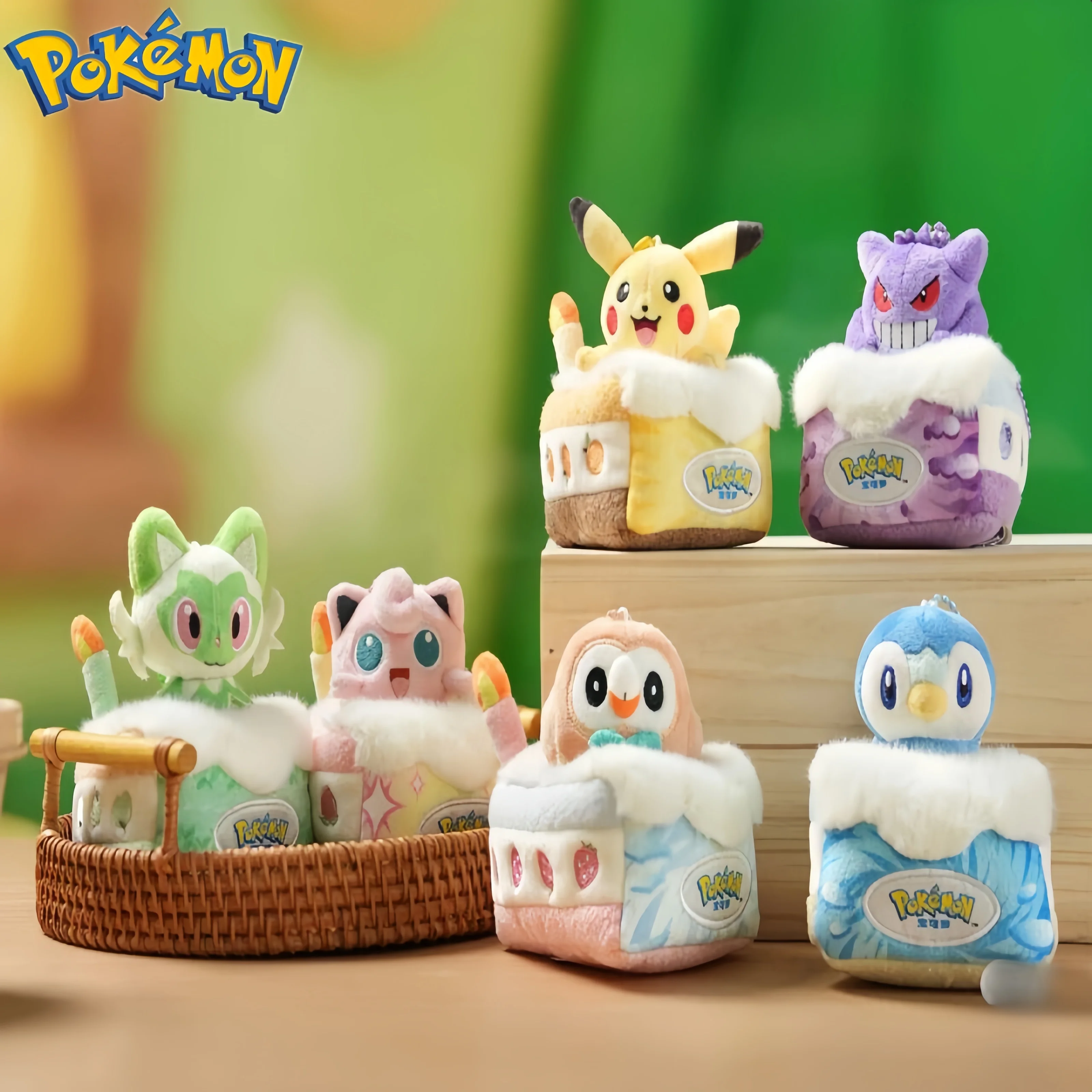 

Аниме-фигурка Pokemon Sweet Cake Series Genggui Fat Ding, кулон, милый брелок для ключей, сумка, кулон, милая кукла, подарки на день рождения, игрушки