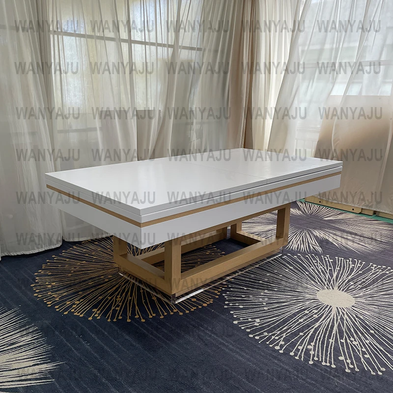 Rustic Pool Table 7ft/8ftPool Table With Benches Multi Functional Billiard Table With Free Accessory Kit Used for Villa Use