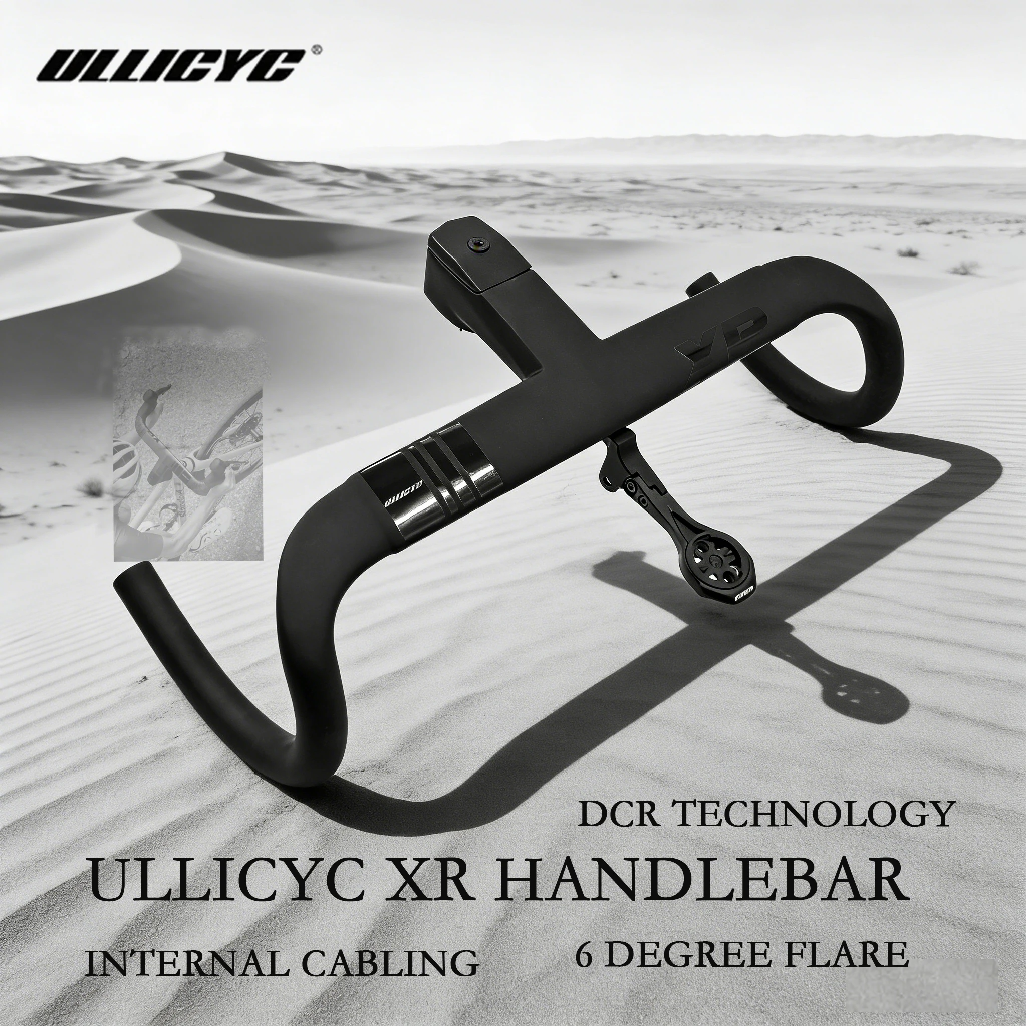 

ULLICYC XR Carbon Integrated Aero Handlebar Full Internal Cable Routing for Di2 EPS | RHM EVO Road Bike Cockpit