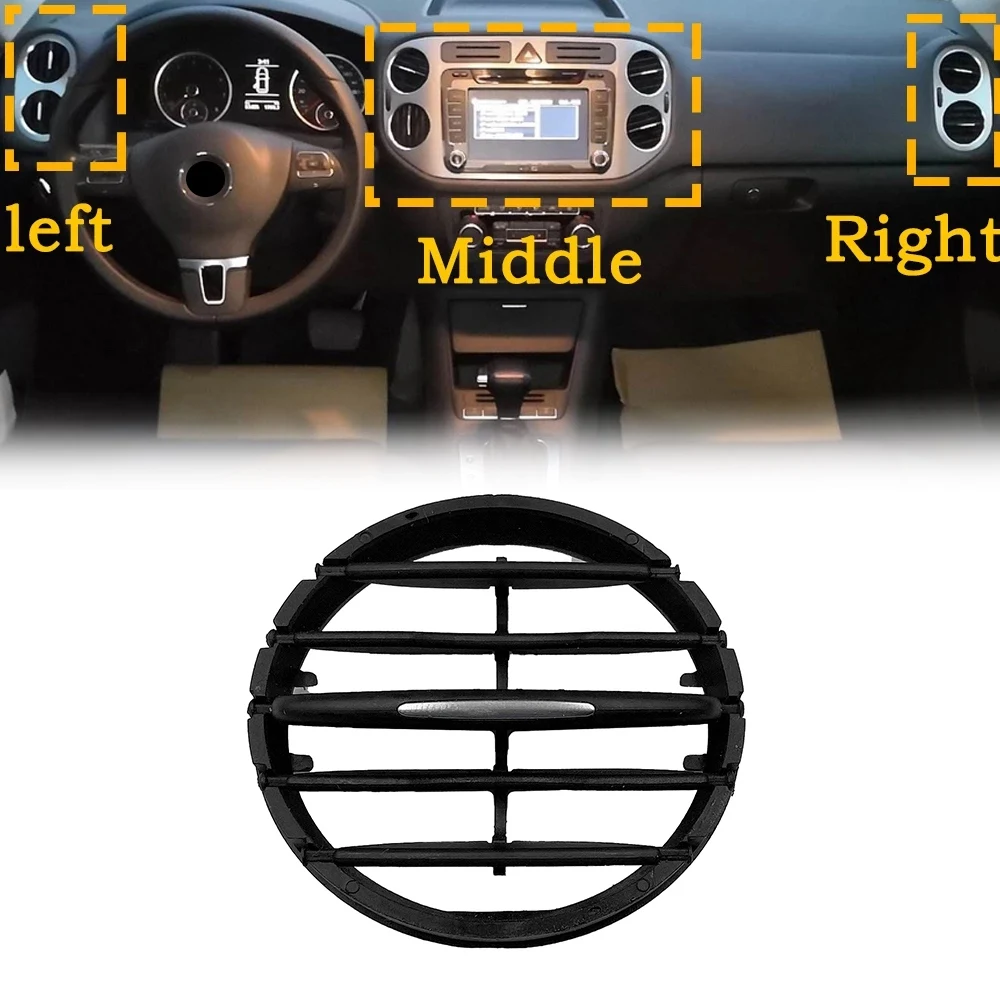 Panel instrumen AC untuk Tiguan 2010-2017 instrumen meja tengah Outlet Tuyere A/C ventilasi udara fitting lipat