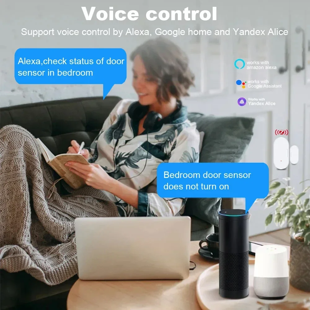 Ewelink ZigBee Door Window Sensor Contact Sensor Security Burglar Alarm Magnetic Door Sensor Support Home Assistant Zigbee2mqtt