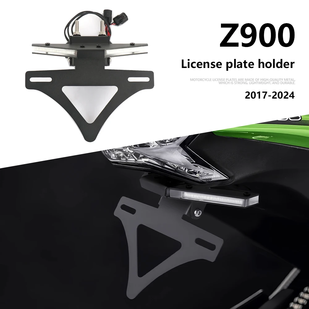 

Z900 Motorcycle Tail Tidy Fender Eliminator Registration License Plate Mount Holder LED Light For Kawasaki Z900 Z 900 2017-2024
