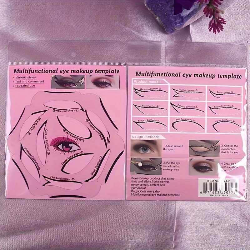 1 Satz Eyeliner-Karten, 6-in-1-Lidschatten-und Eyeliner-Hilfsmittel, Make-up-und Beauty-Tools