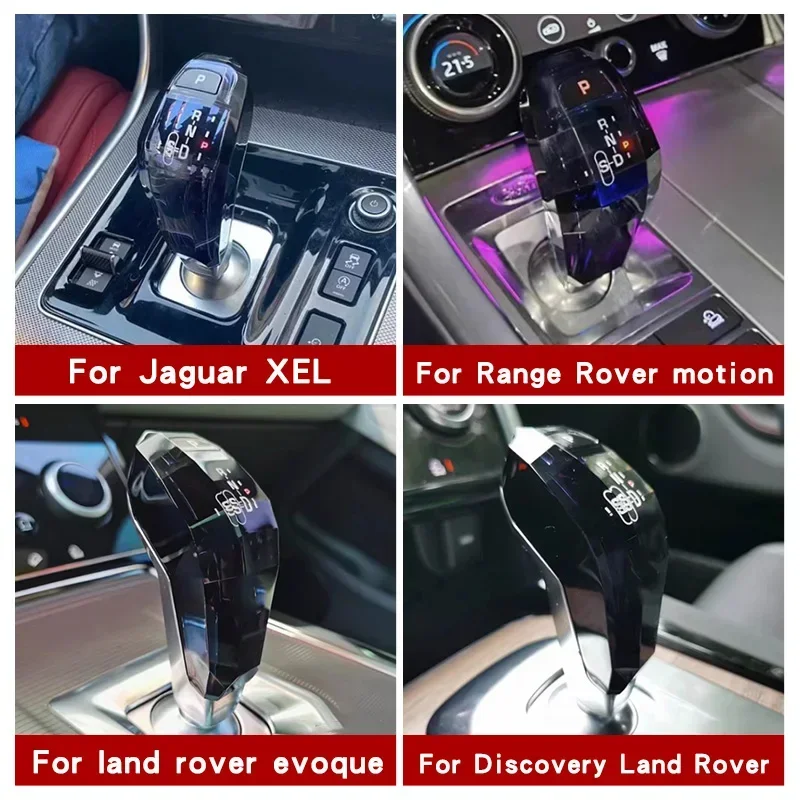 Gear Shift Knob For Land Range Rover Discovery Sports Evoque Aurora Jaguar XEL E-TYPE Crystal gear head Cover Stick Knob Handle