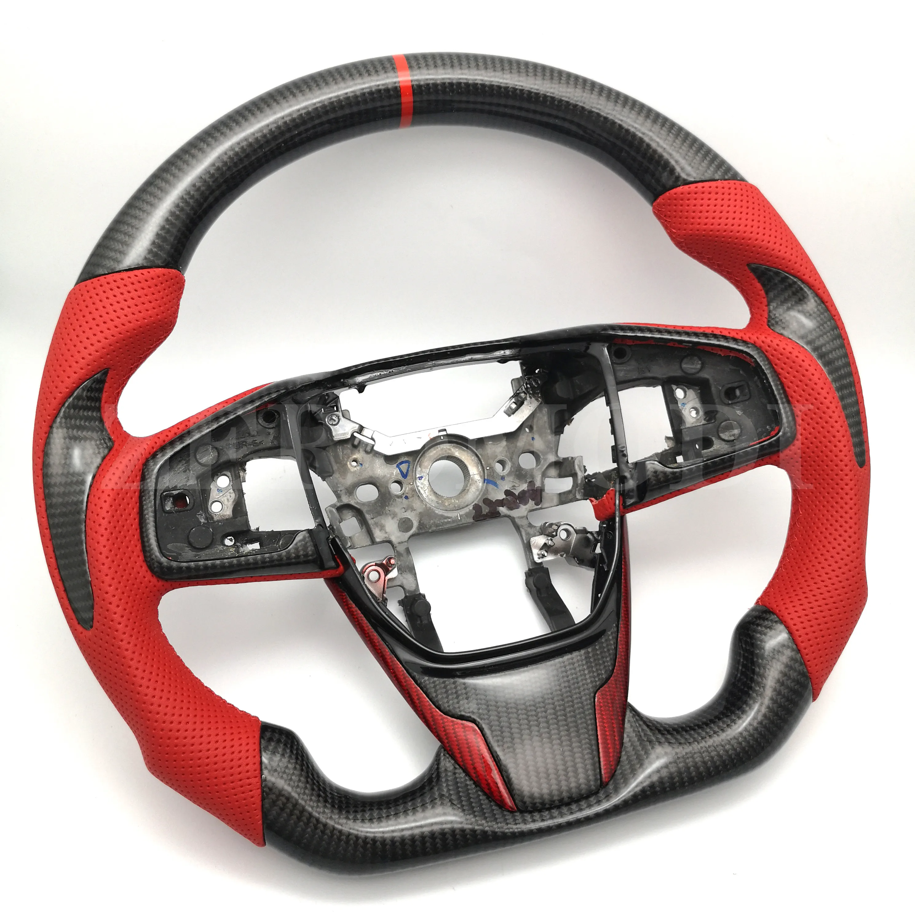 Compatible for 9th/10th Generation Honda Civic 2010-2020 Cuatomized Gloss Carbon Fiber Steering Wheel