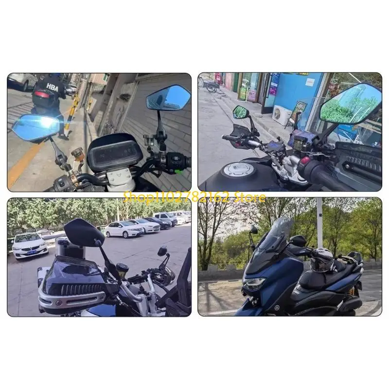 

547B Motorcycle Rear Glass Lightweight Auminum Side View Glass Simple Install for UQI