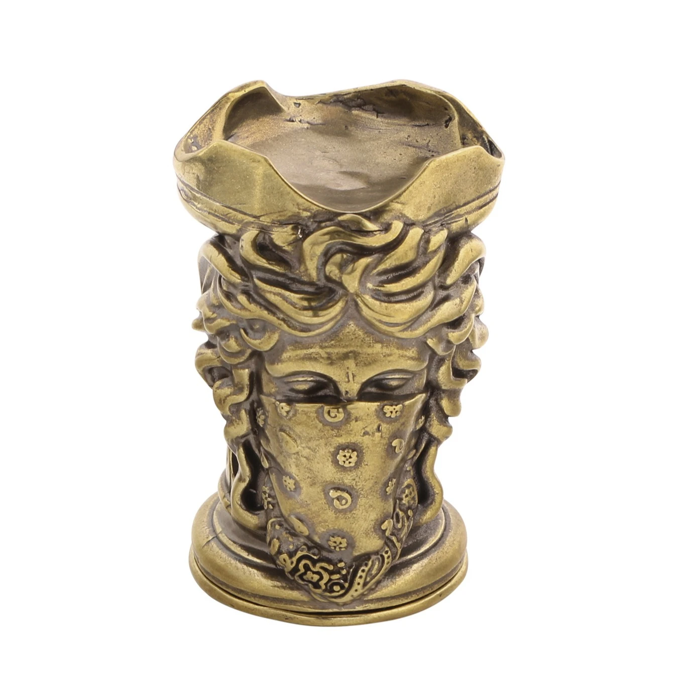 

Medieval Mythical Goddess Candle Holders Incense Candlestick Statue Brass Ornament Nordic Bronze Crafts Collection