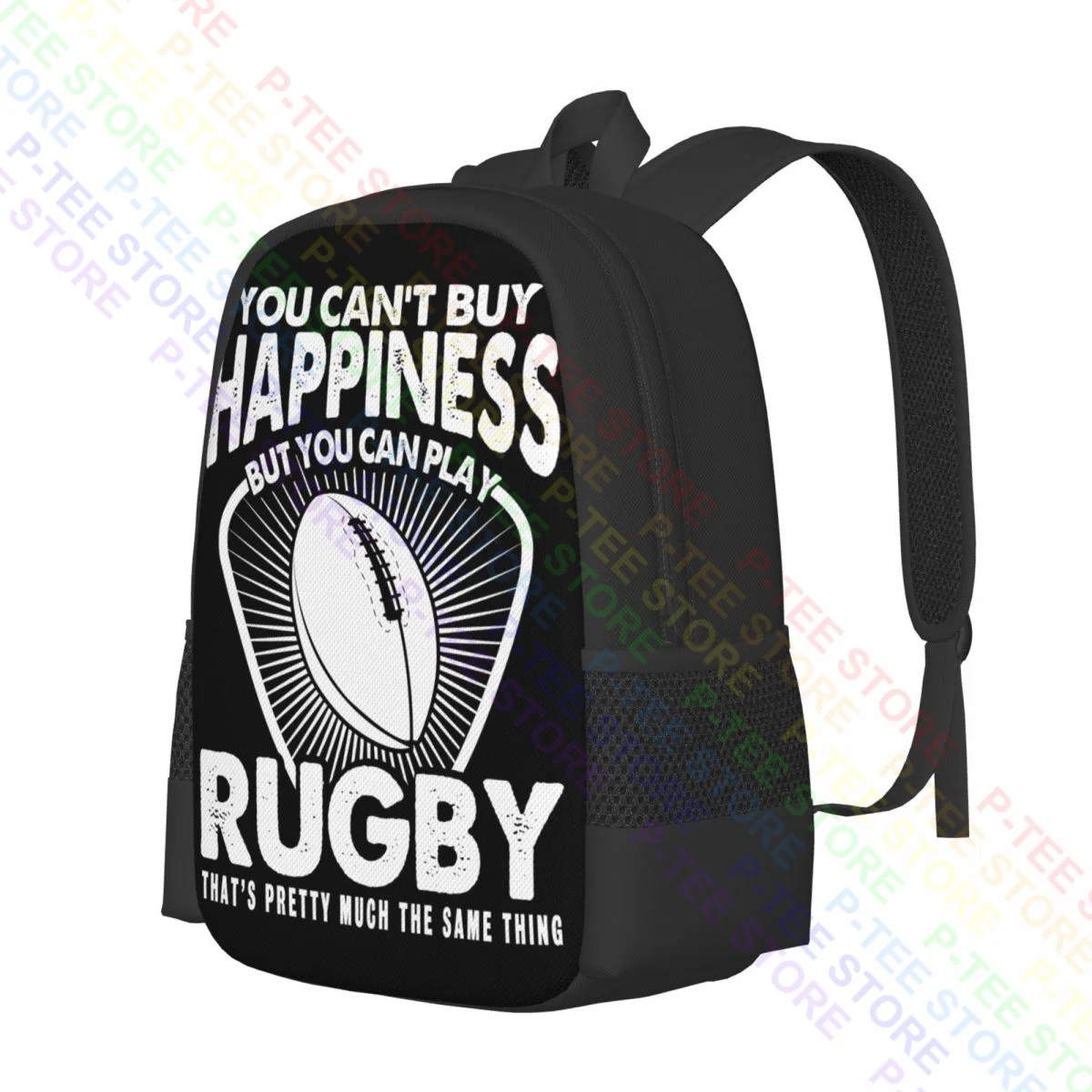 You Can'T Buy Happiness You Can Play Rugby Same ThingBackpack Large Capacity Hot Schoolbag