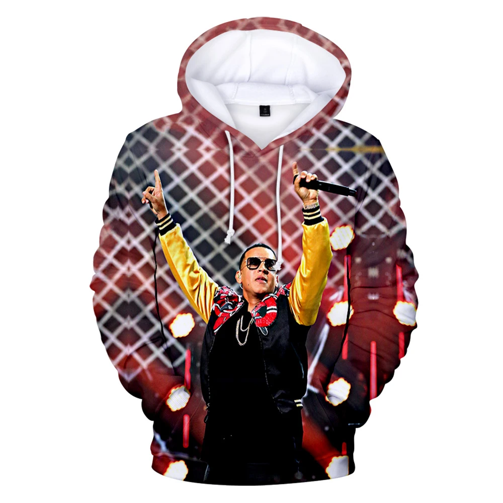 Rapper Daddy Yankee Hoodies Sweatshirt Streetwear Hooded Sweatshirt Pullover Polyester Unisex Plus Size Autumn Hoodies