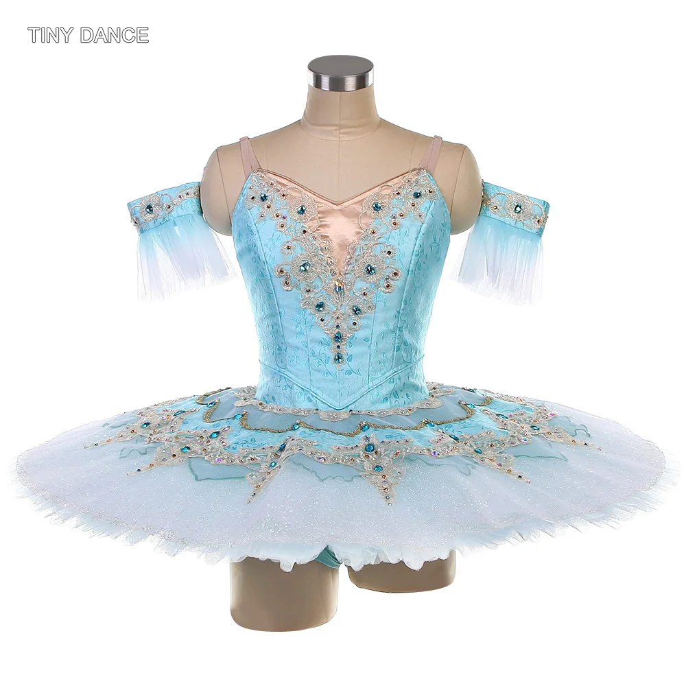 

Adult Professional Ballet Dress Sky Blue Customized Classical Pancake Tutu Skirt with Hook And Eye Closure for Girls B26625
