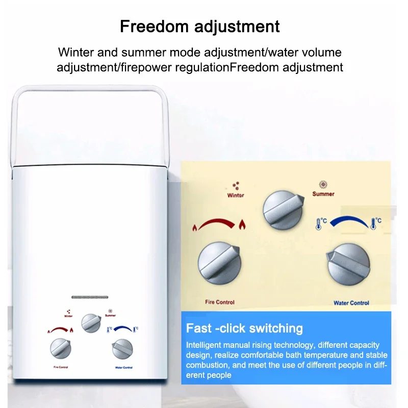 RV gas water heater Trailer bed car outdoor bath instantaneous water heater Non-electric water heater