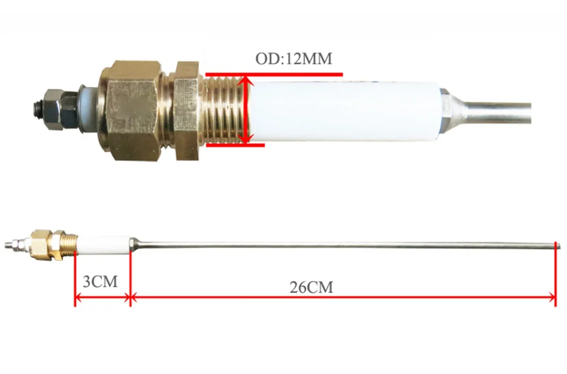 1/4 inch High Temperature Resistance Water Level Probe Boiler Electrode Rod For Steam Boilers custom water level Electrode probe