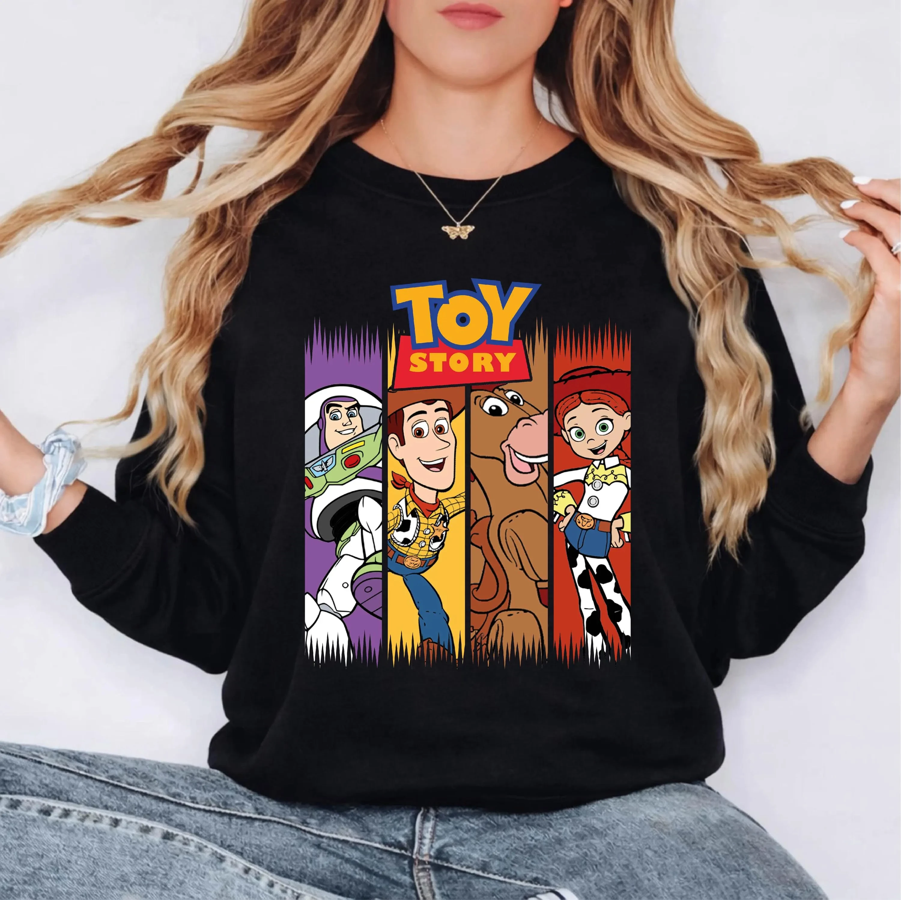 

Толстовка с капюшоном «История игрушек» с надписью «Ты мой лучший друг» Disney Pixar, рубашка с круглым вырезом, новый стиль уличной одежды 2026 года, с изображением Вуди и Базза Лайтера.