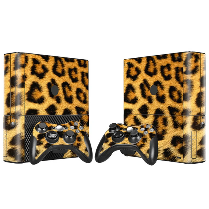 Caixa design elegante decalque de vinil adesivo de pele para xbox 360 e console de jogos + 2 controlador capa protetora