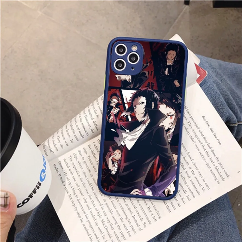 Cartoon Bungo Stray Dogs Phone Case For iPhone 14 X XR XS 7 8 Plus 11 12 13 pro MAX 13mini Matte Shockproof Case