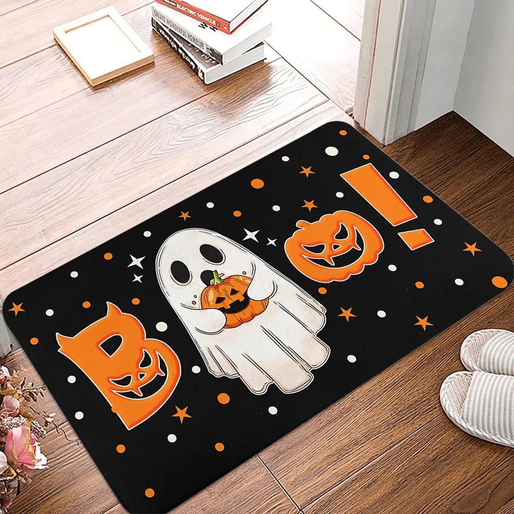 Felpudo de entrada Boo Ghost Wecome para decoración del hogar, alfombra para suelo interior y exterior, sala de estar, dormitorio, baño, cocina