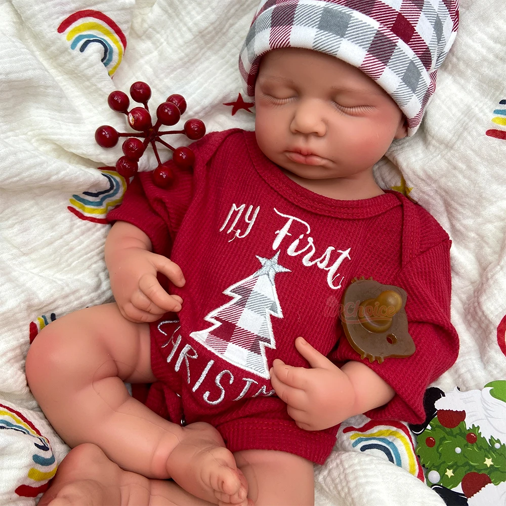 Bambola Reborn Realistica in Silicone da 20 Pollici, Maschio/Femmina, Loulou, Può Usare Ciuccio, Pelle 3D Pesante, Bambola Neonato per Pazienti con Demenza