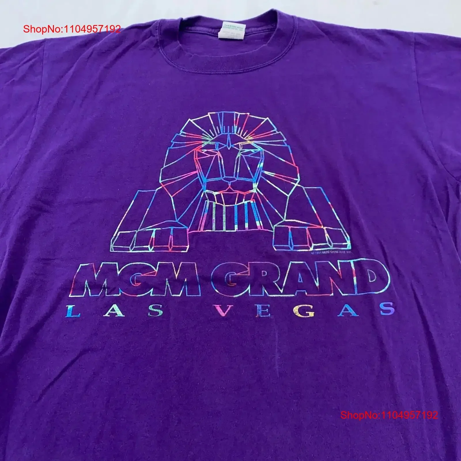 

vintage 90s MGM GRAND LAS VEGAS T Shirt LARGE Nevada casino lottery vintage Washed Soft designer clothes homme