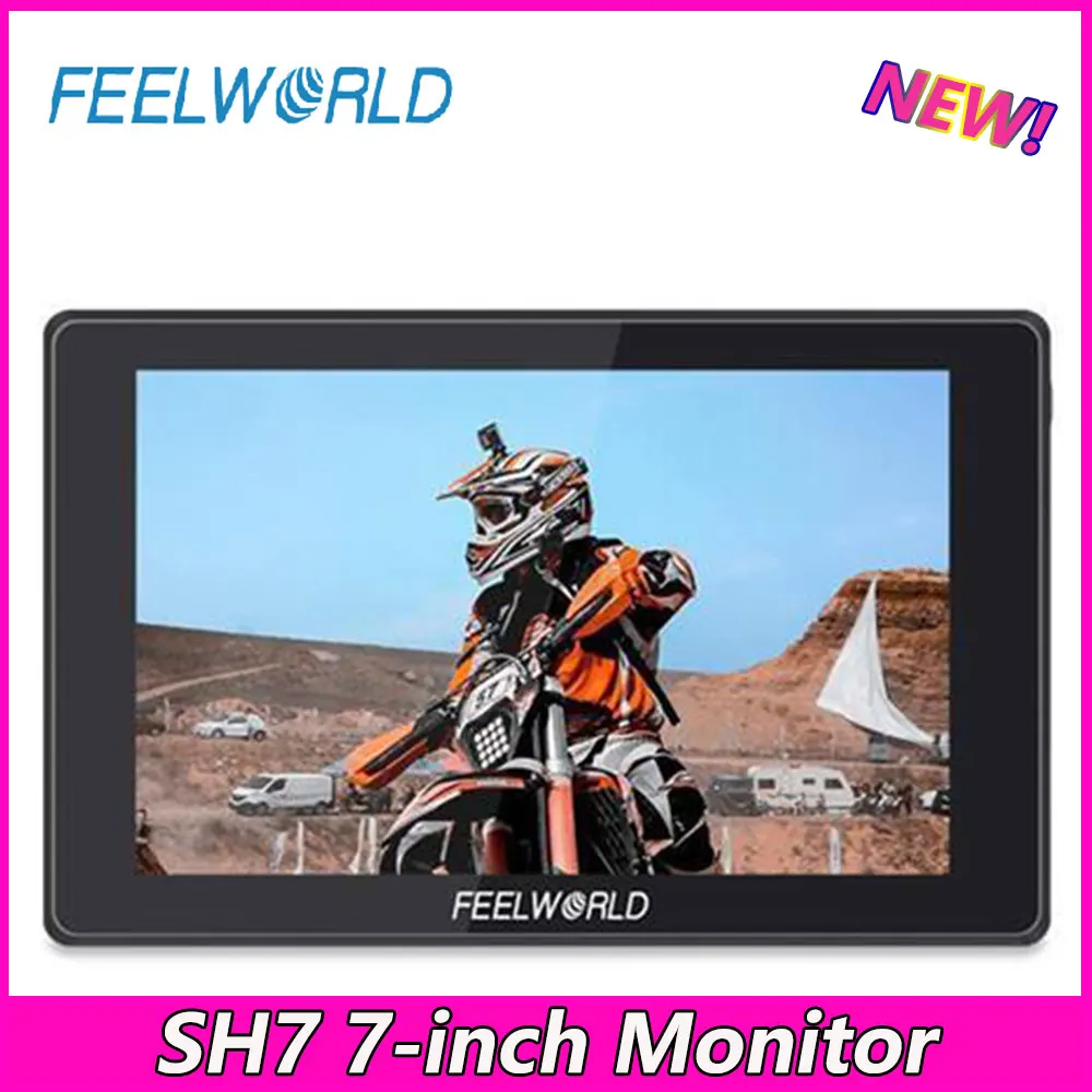 

FEELWORLD SH7 7-inch Monitor Ultra Bright 2200nit SDI HDMI Cross Conversion Monitoring Director Monitor 1920x1200 pixels