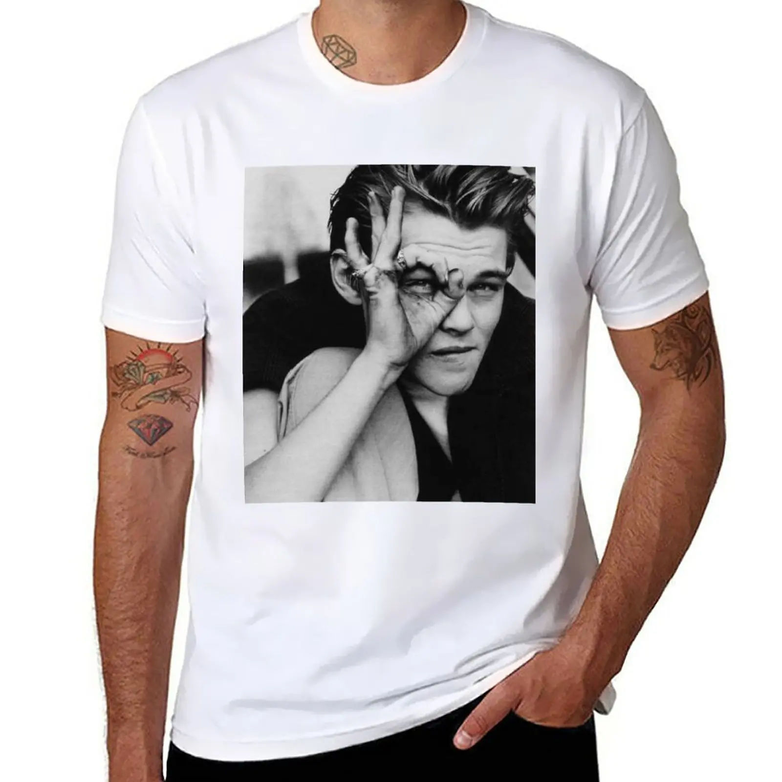 New Leonardo DiCaprio T-Shirt new edition t shirt Anime t-shirt heavy weight t shirts for men