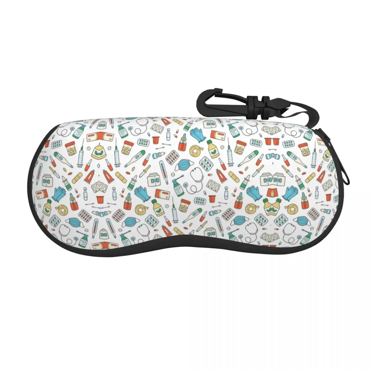 Custom Healthcare Items Pattern Shell Glasses Case Unisex Fashion Nurse Tool Pattern Eyeglasses Case Sunglasses Protector Box