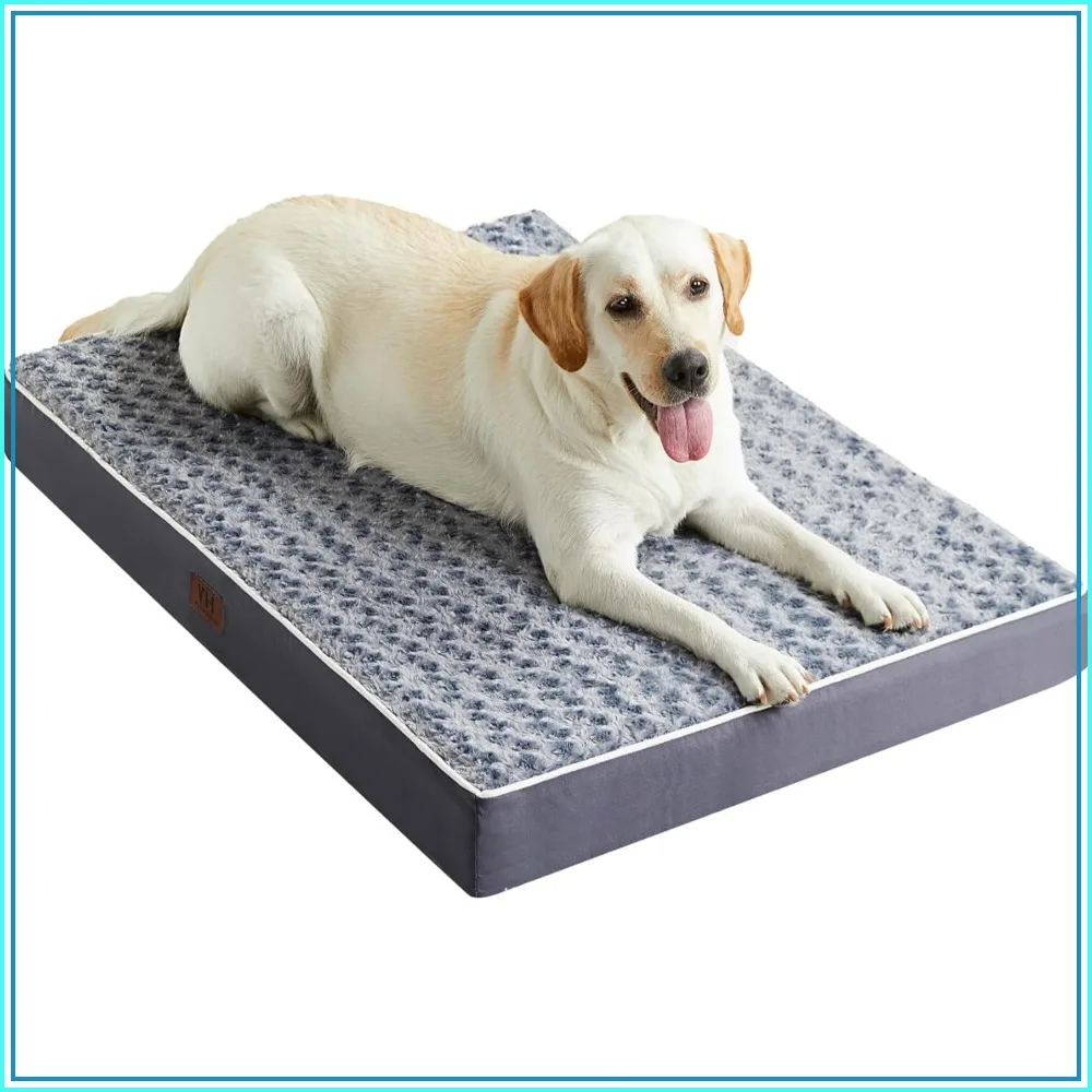 

Orthopedic Memory Foam Dog Bed, Large, Washable Cover, Waterproof, Non-Slip Bottom, 36x24 Grey