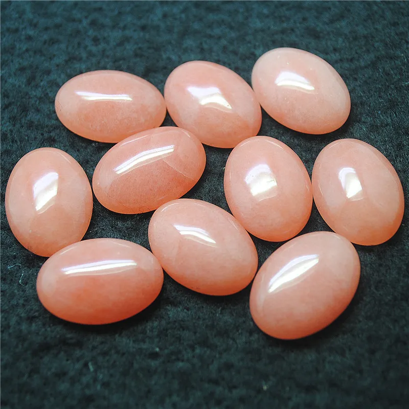 10PCS 18X25MM Nature Jade Stone Cabochons Oval Shape Many Hot Colors Beads Cabs DIY Jewelry Accessories Free Shippings Faster