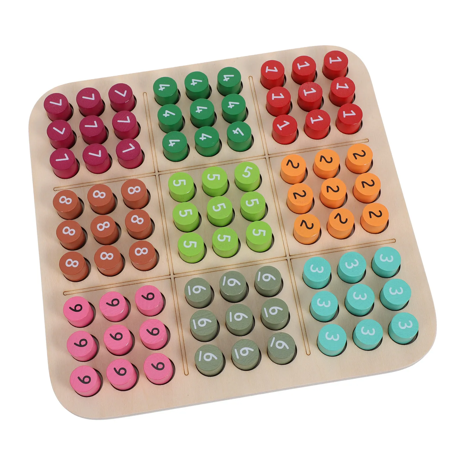 

1Set Sudoku Game Wooden Peg Board Logical Thinking Educational Desktop Chess for Children Wooden Sudoku Board Game