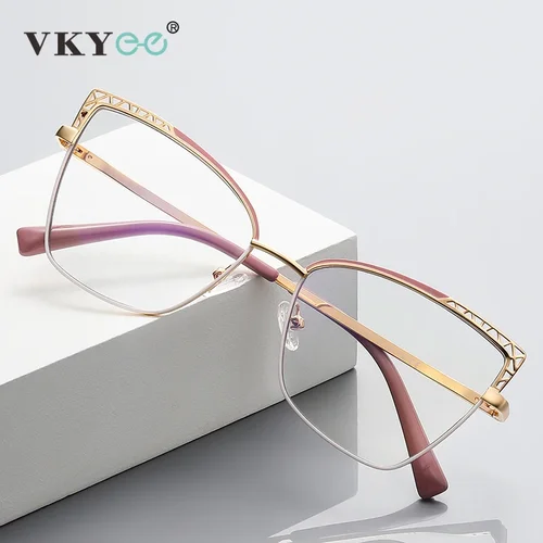 VICKY, montura óptica de moda, diseño de marca, gafas para mujer, gafas graduadas personalizadas, gafas graduadas antiluz azul 3106