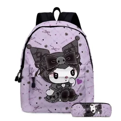 Stampa 3D periferiche Sanrio Kuromi zaino studente scuola borsa astuccio due pezzi Set borsa Mochila