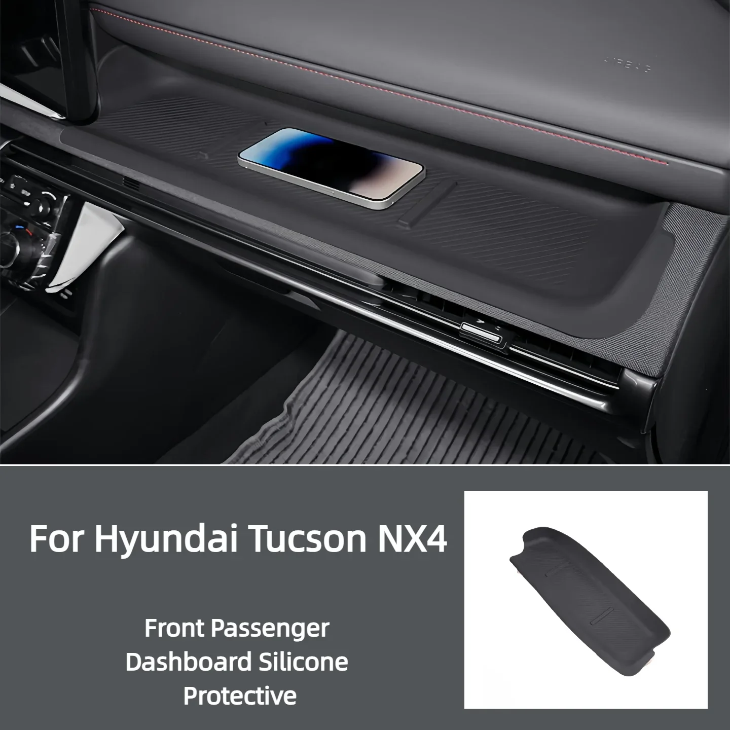 

For Hyundai Tucson NX4 2024 2025 Dashboard Silicone Protective Pad Modified Car Interior Decoration Product Anti Scratch