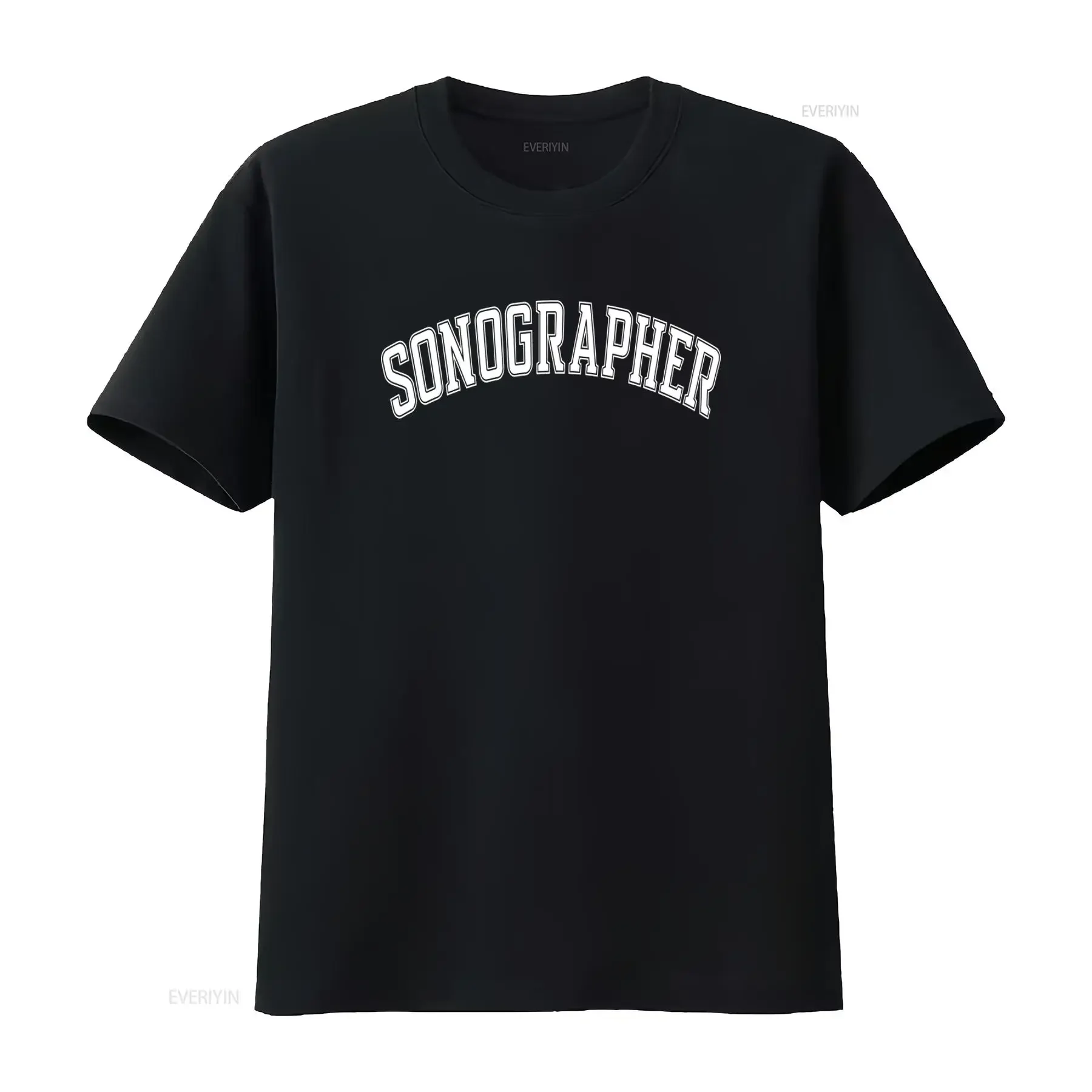 Sonographer T Shirt Ultrasound Tech Technician Sono Graduate Medical Diagnosis Vascular Cardiac College Jersey Varsity Font