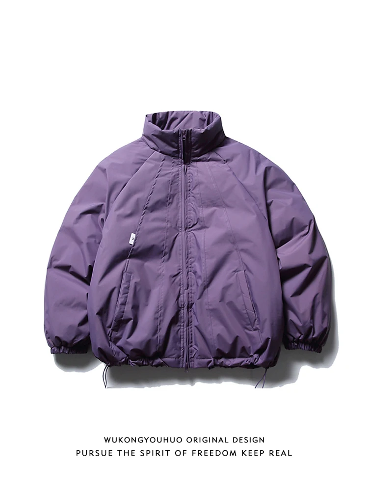 

Хлопковая куртка Thiened в стиле ретро, однотонная, с воротником-стойкой, уличная, теплая, универсальная, молодежная, модная для подростков