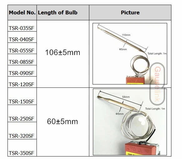 Kapillarthermostat, Glühbirne, Thermometer, fest, hohe Temperatur, Sicherheitsbegrenzer, Steuerschalter, manueller Reset, TSR – für Ofenheizung – Detail 13