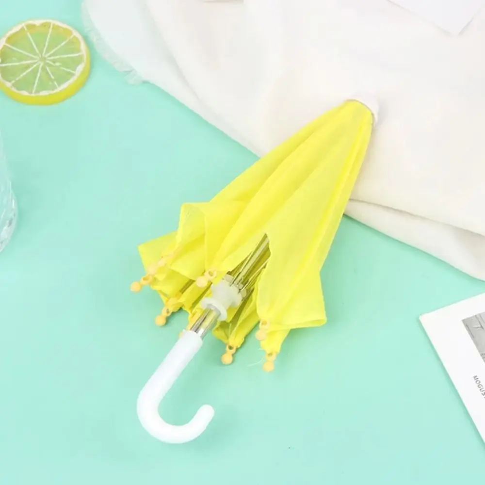 Doll Accessories Adjustable Doll Decorative Umbrella Funny Thickened Mini Umbrella Cute Doll Rain Gear Birthdays