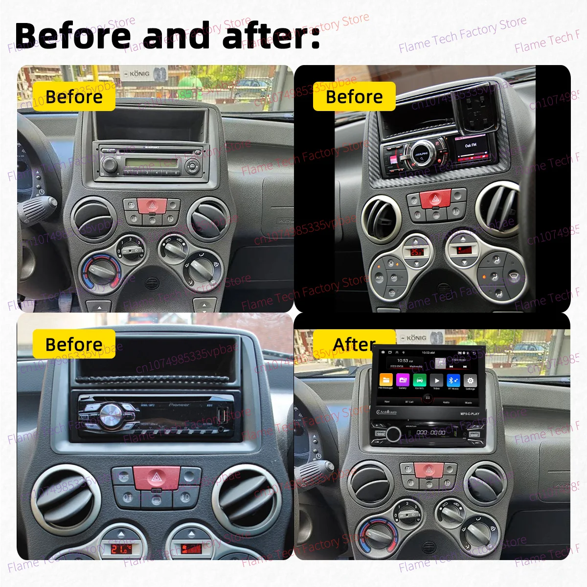 Android Radio 1Din Stereo 7