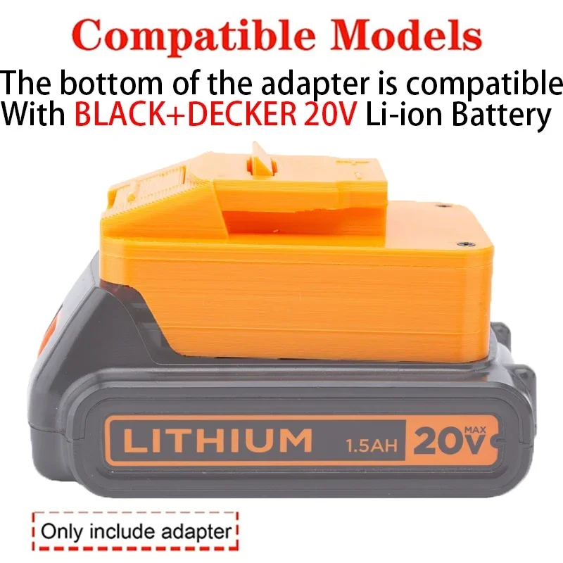 Battery Adapter for BLACK+DECKER 20V Li-ion Battery to Worx 20V 4PIN Dexter Li-ion Tool Battery Converter Power Tool Accessories