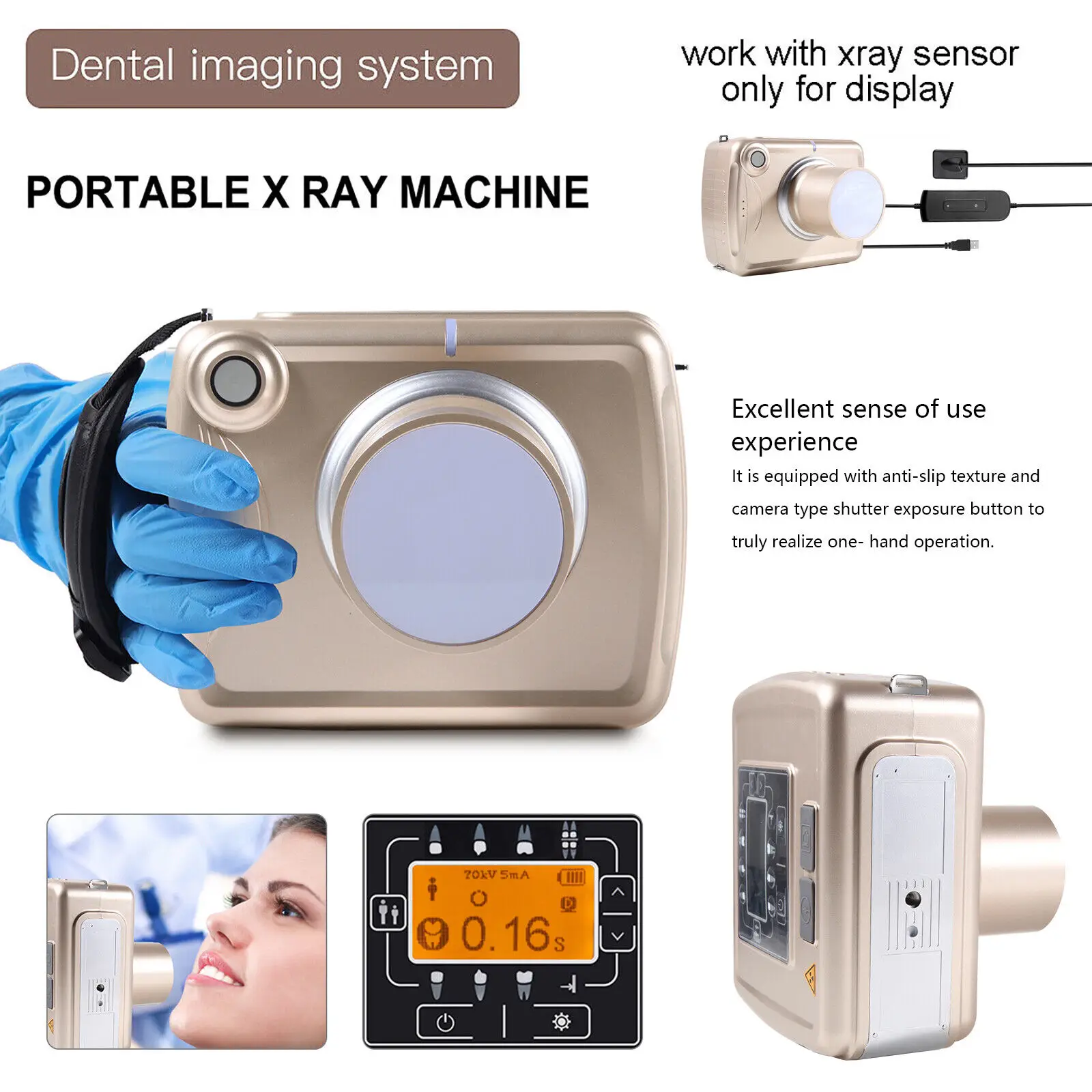 Dental Portable X ray Digital Imaging System Machine High Frequency Unit /Intraoral Oral Camera endoscope Wireless Clear Image