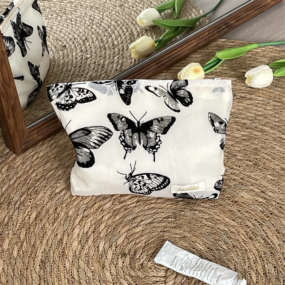 

Butterfly Makeup Bag for Women Portable Pouch Cosmetic Bag with Zipper Large Capacity Storage Bag Travel Toiletry Organizer