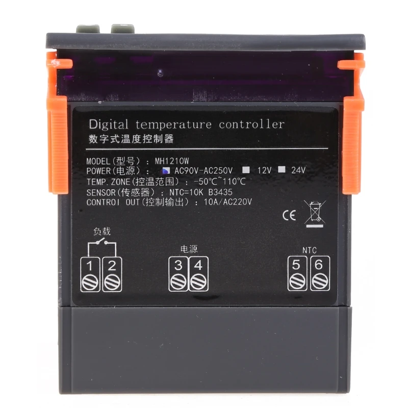 Cyfrowy regulator temperatury LED Termostat Celsjusza czujnikiem Sterowanie grzejnikiem 90-250 V Nadaje się do zastosowań