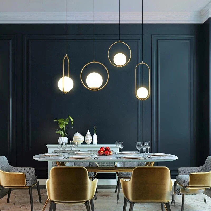 

Современный подвесной светильник в скандинавском стиле, стеклянный шар, потолочная лампа, освещение для дома, декор для гостиной, спальни, столовой