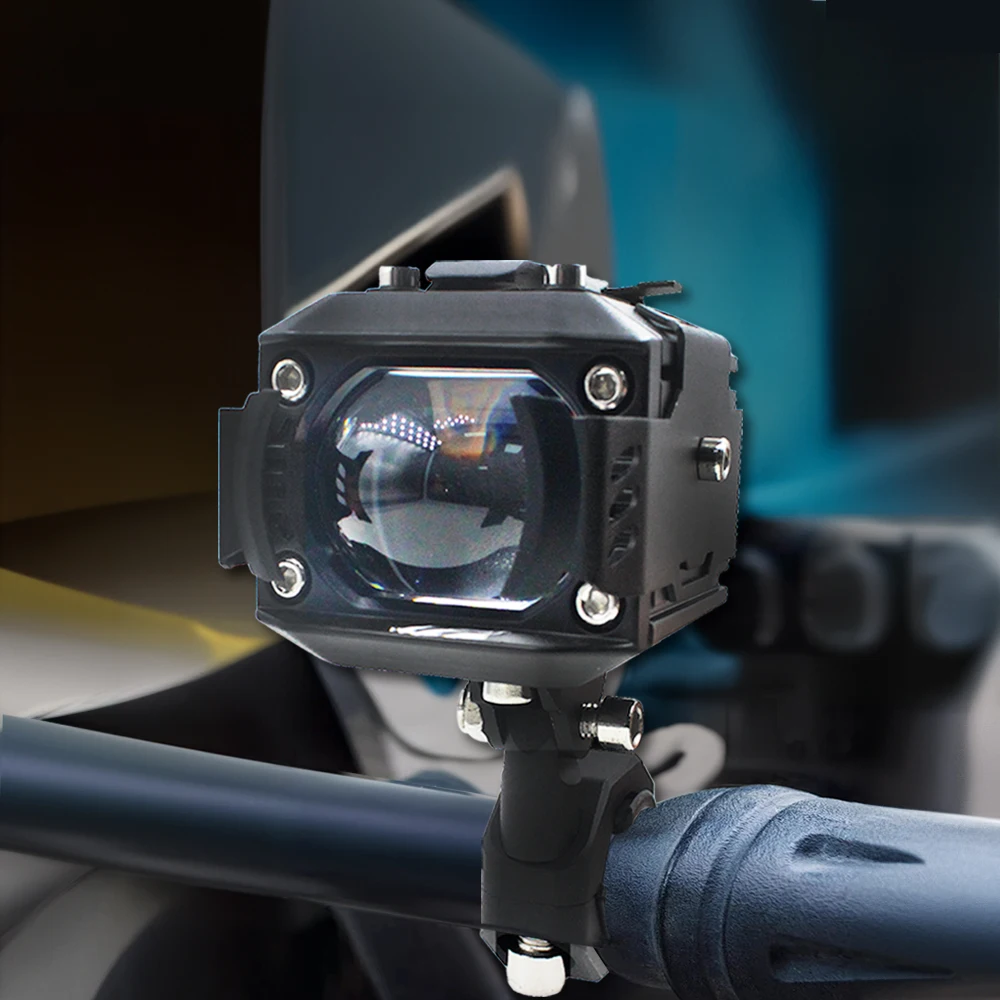 High Low Beam HD Fog Motorcycle LED Headlight 50W Spotlight with Flashing Turn Signal Indicator Tail Lights Bike Accessories