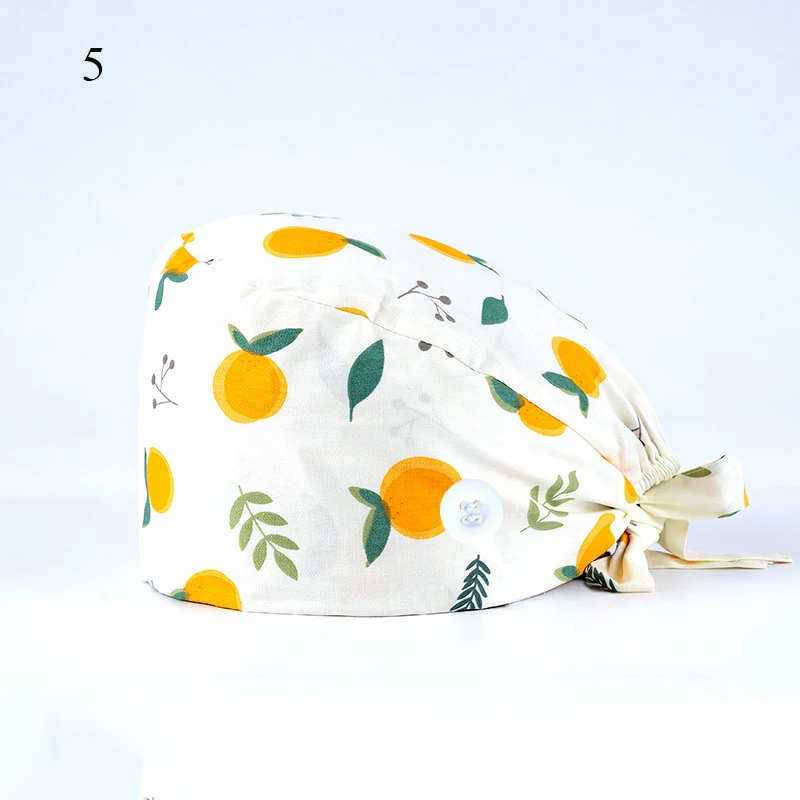 Fashion Print Nurse Cap Women Men Surgical Cap Soft Pet Hospital Surgeon Dentist Beauty Salon Chef Breathable Scrub Cap