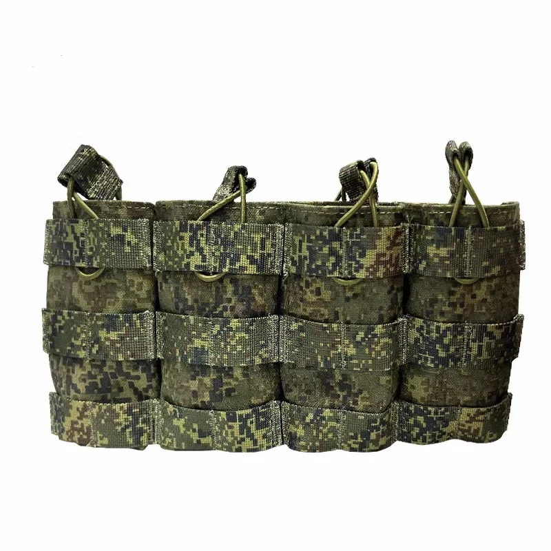 

Digital Flora EMR Germany Flecktarn Camouflage Quadruple Magazine Pack MC A-TACS FG Camo Wargame Tactical Vest Jpc Attachment