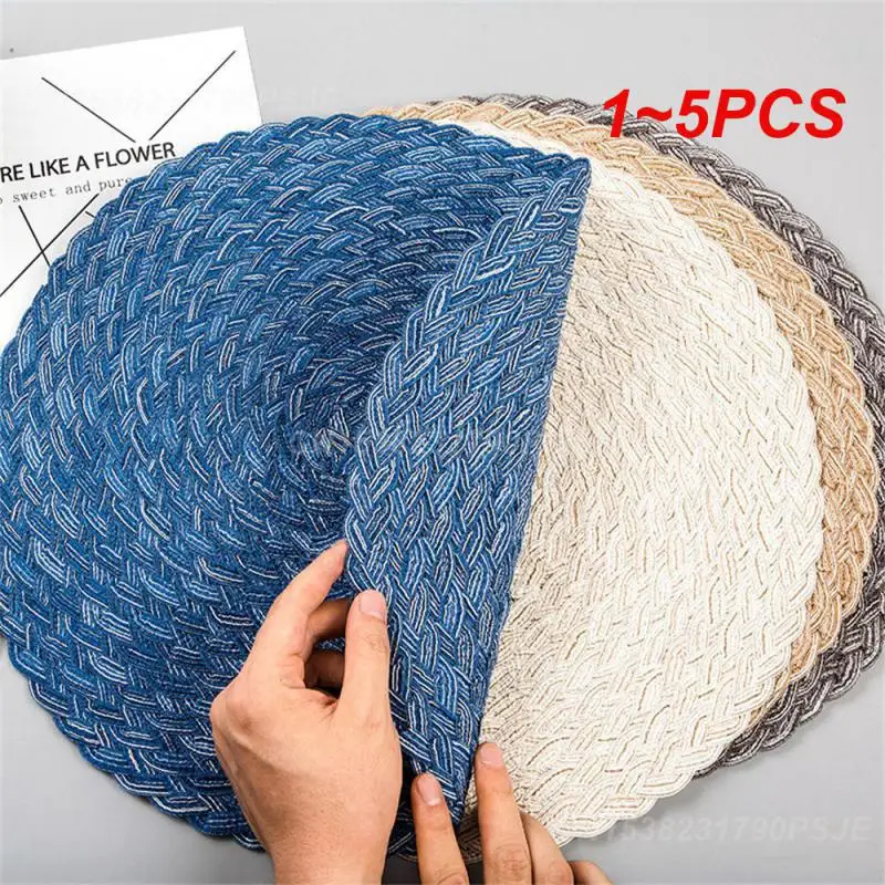 1~5PCS Cup Wad Afraid Of Hot Hands Durable Heat-resistant Household Table Mat Hand-woven Meal Mat Anti-slip Heat Insulation Pad