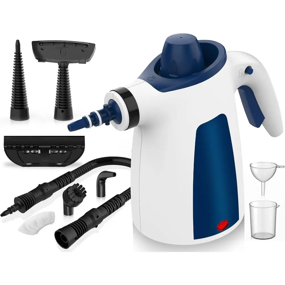 

Портативный пароочиститель с защитной блокировкой, 9 насадок, 350 мл, для глубокой очистки плитки, швов, окон, душевых кабин, автомобилей