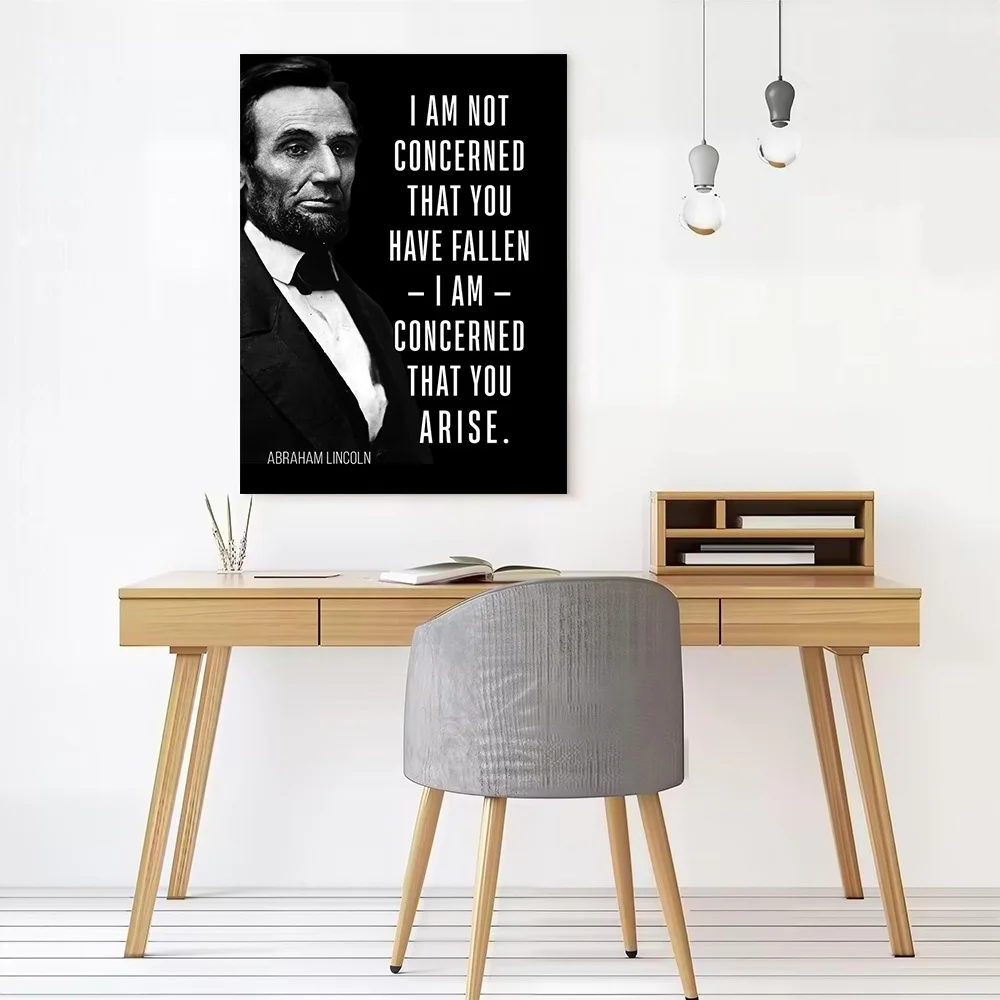 Abraham Lincoln Canvas Poster Wall Art Customizable High Quality Printed Picture for Modern Home Decorations Bedroom Decoration
