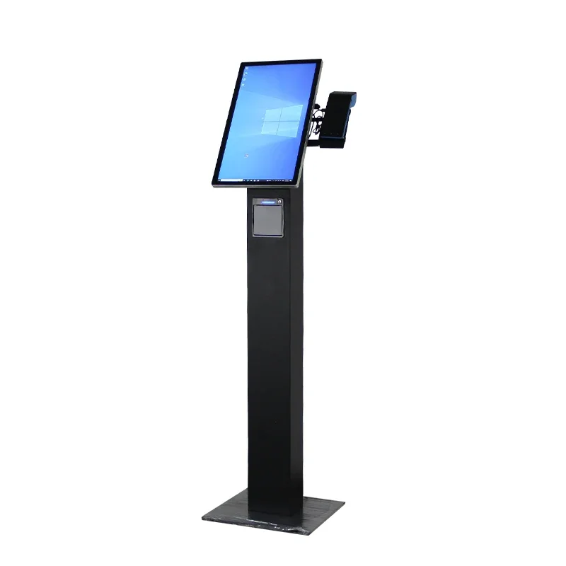 Touch Payment Restaurants Kiosk Self Service Display Support Printer Scanner with Finger Touch