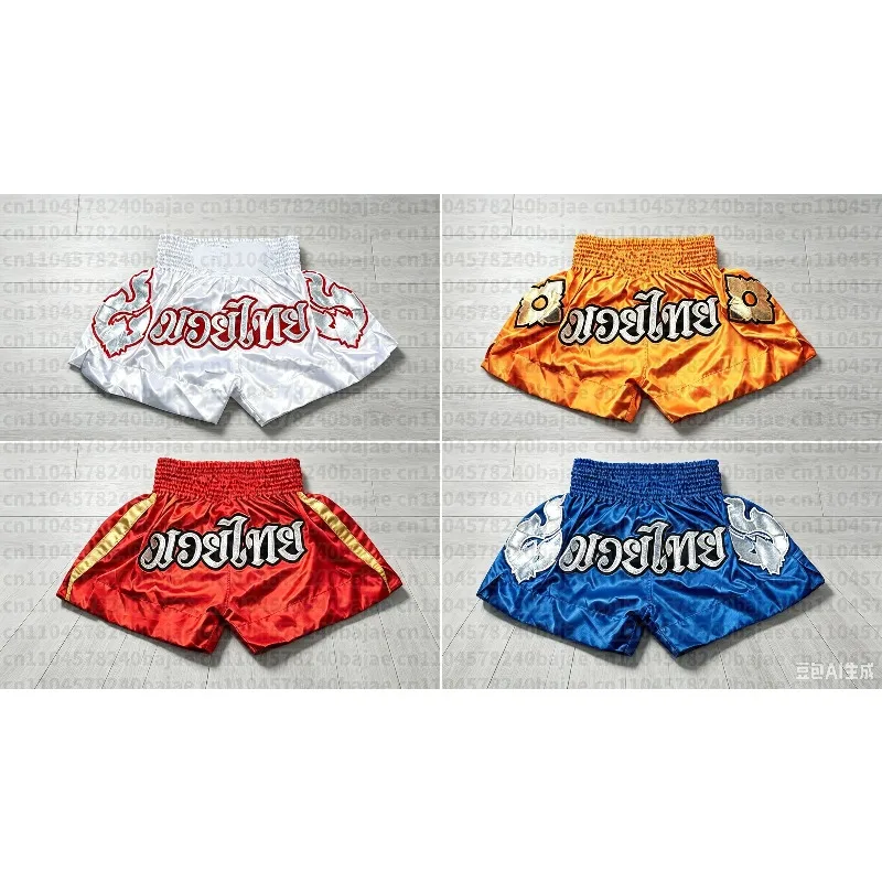 Thai Boxing Shorts for Adult Men and Women Kid- Boxing Training and Muay Thai Fighting Exercise Shorts